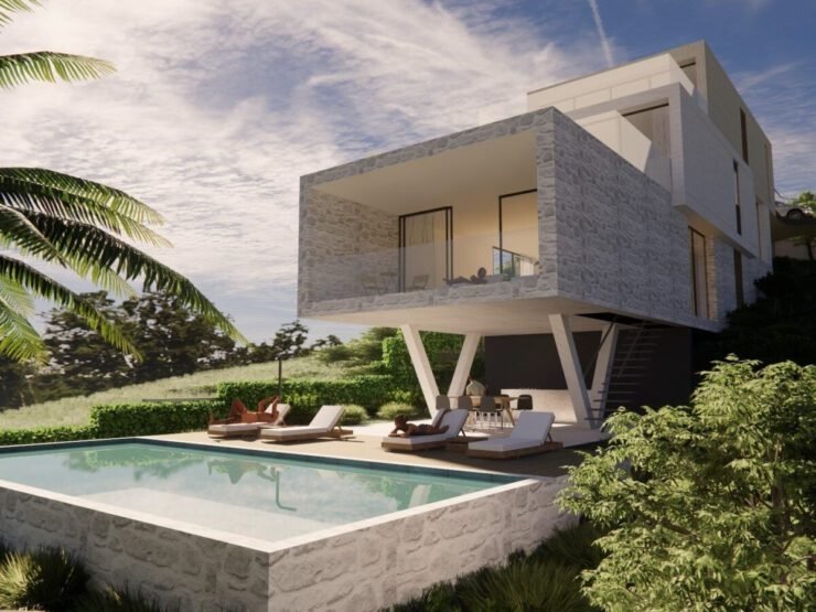 Moderne Villa mit Panoramablick auf das Meer – Preko
